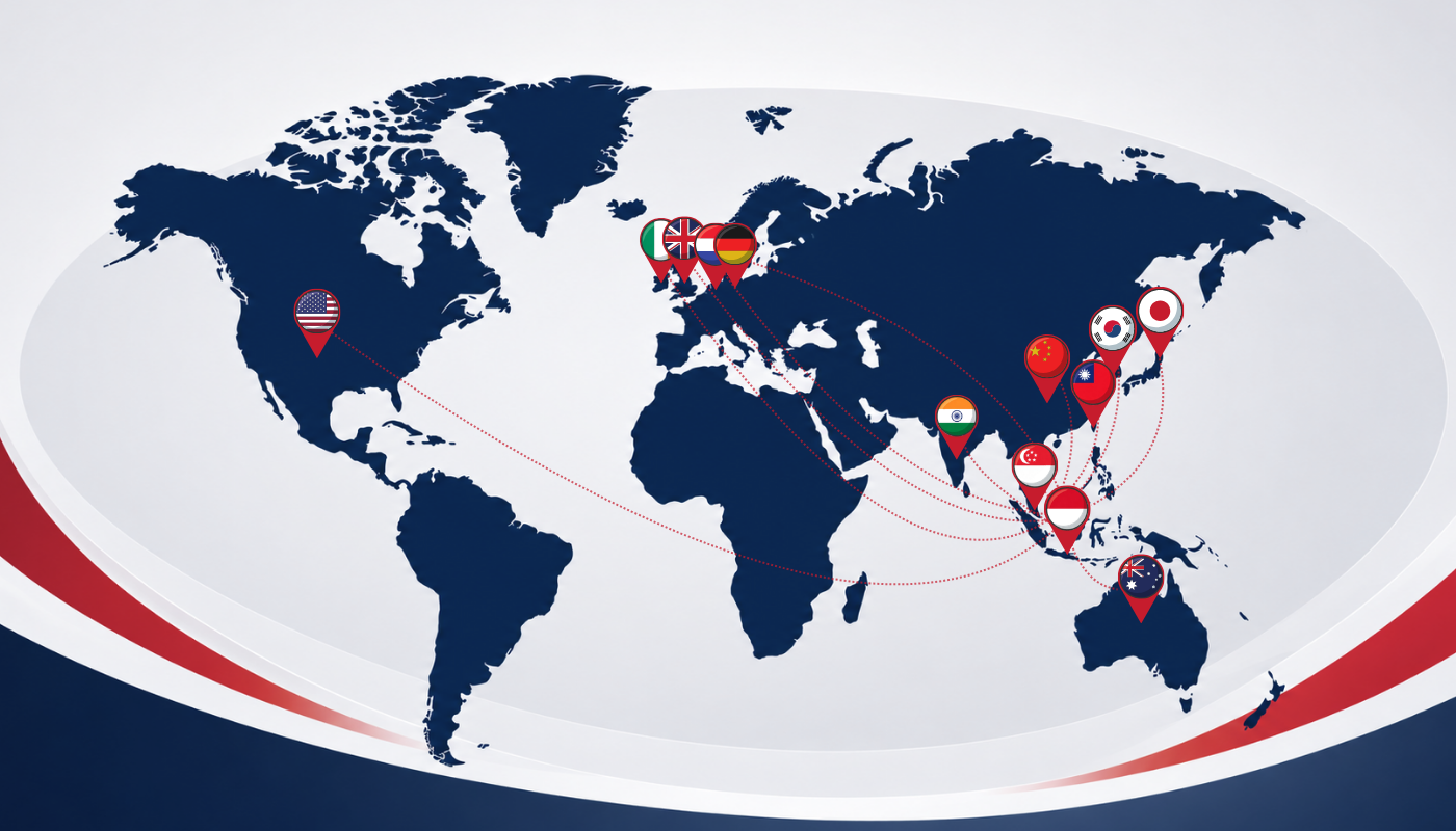PT Long Time — Global Trading Network Map