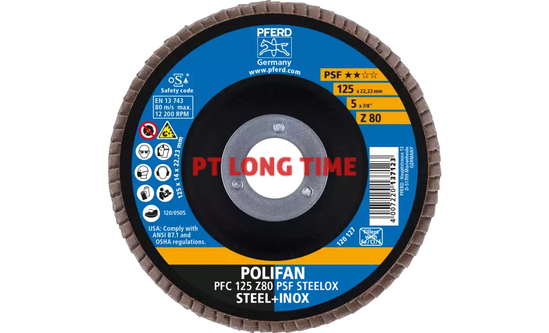 PFERD POLIFAN STRONG 10 Dischi X-LOCK 125 Mm Z50 – Massima Rimozione E Minor Consumo Per Smerigliatrice Angolare