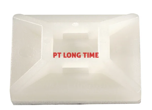 HellermannTyton Cable Tie Mount for Adhesive use, Wmax-5.4mm, o4.2 mm, Natural, 100pcs